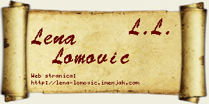Lena Lomović vizit kartica